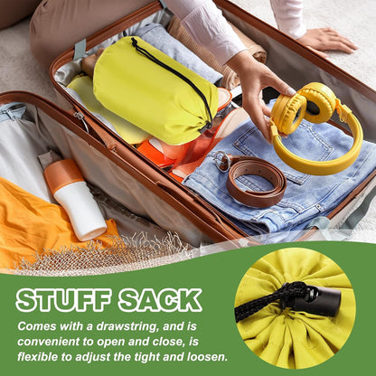 Stuff Sack, Waterproof Outdoor Storage Sack Portable Drawstring Dust Flap Bags Lightweight Sleeping Bag for Camping Hiking Travel