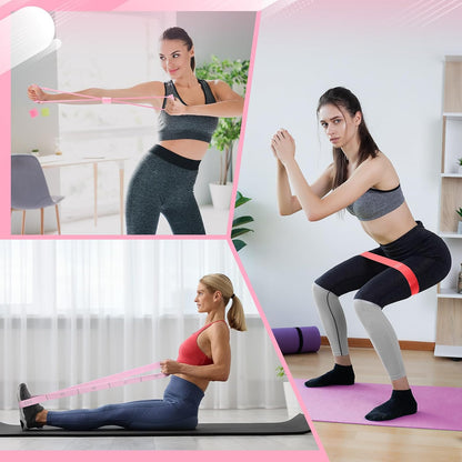 24 Pcs Pilates Kit, Home Pilate Equipment for Women, Pilates Ring and Ball Set with Stretching Strap, Water Bottle, Magic Circle, Yoga Ring, Gym Bag, Resistance Band, Anti Slip Sock
