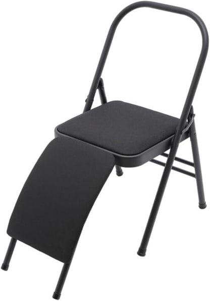 Yoga Chair Yoga Auxiliary Chair with Lumbar Back Support Relieve Back Pain Chair Folding Yoga Chair for Balance Training Handstand Flexibility