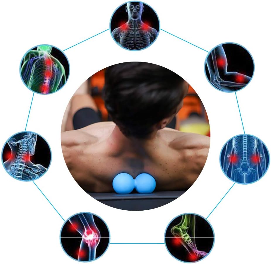 Peanut Massage Ball - Double Lacrosse Massage Ball & Mobility Ball for Physical Therapy - Deep Tissue Massage Tool for Myofascial Release, Muscle Relaxer, Acupoint Massage