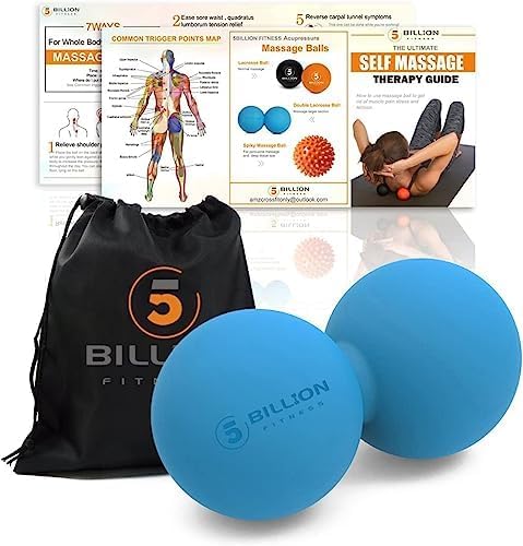 Peanut Massage Ball - Double Lacrosse Massage Ball & Mobility Ball for Physical Therapy - Deep Tissue Massage Tool for Myofascial Release, Muscle Relaxer, Acupoint Massage