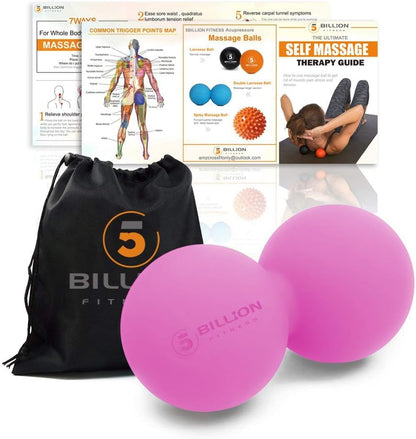 Peanut Massage Ball - Double Lacrosse Massage Ball & Mobility Ball for Physical Therapy - Deep Tissue Massage Tool for Myofascial Release, Muscle Relaxer, Acupoint Massage