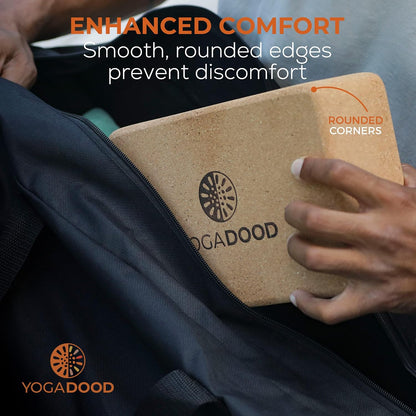 Premium Cork Yoga Blocks 2 Pack - Superior Grip & Stability for Enhanced Alignment - Eco-Friendly Biodegradable