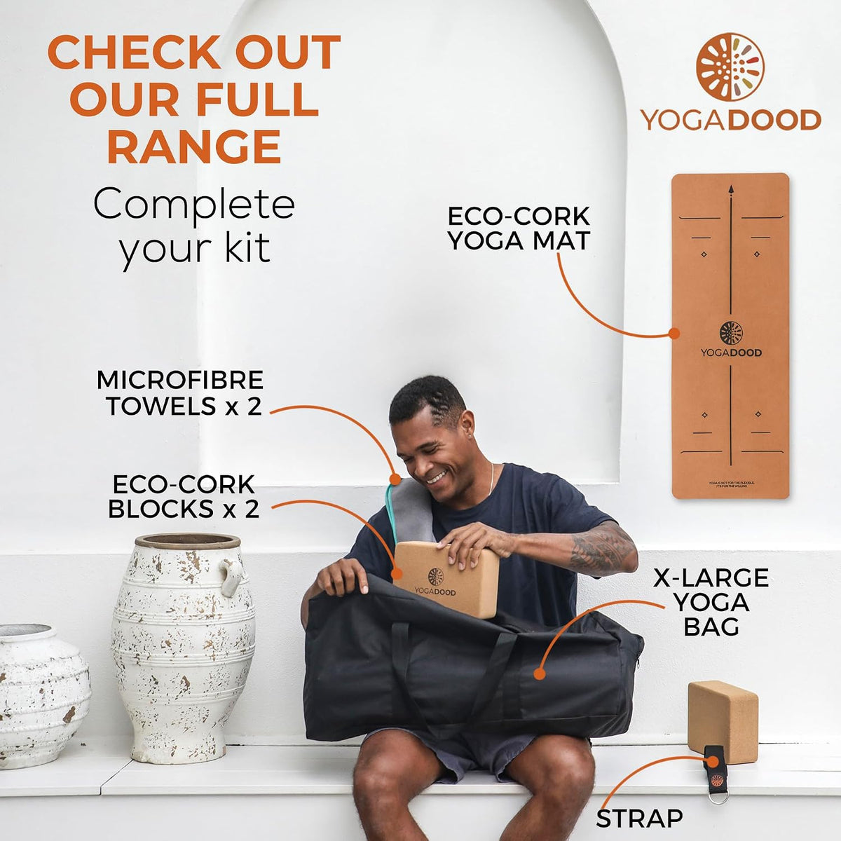 Premium Cork Yoga Blocks 2 Pack - Superior Grip & Stability for Enhanced Alignment - Eco-Friendly Biodegradable