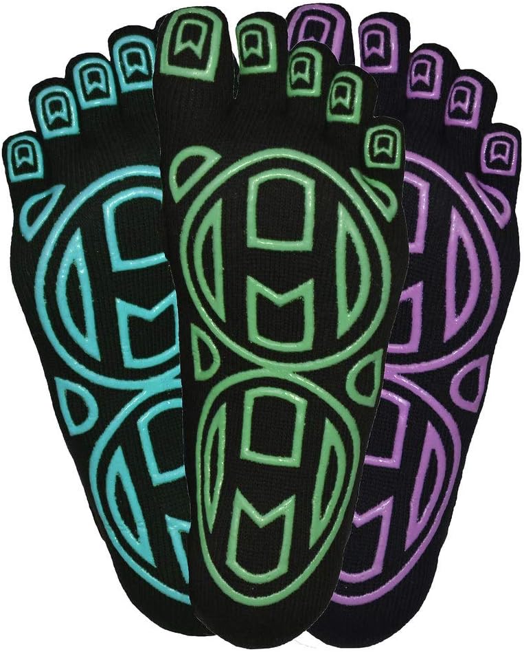 5-Toe Exercise Barefoot Feel Yoga Socks With Full Grip