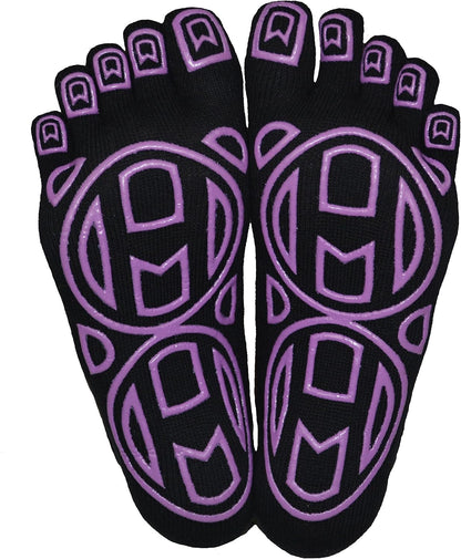 5-Toe Exercise Barefoot Feel Yoga Socks With Full Grip