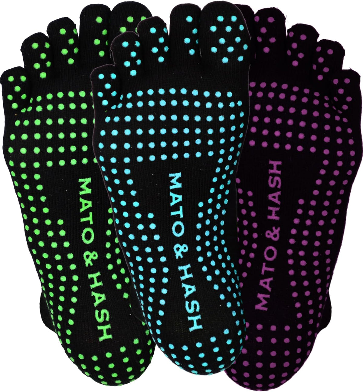 5-Toe Exercise Barefoot Feel Yoga Socks With Full Grip