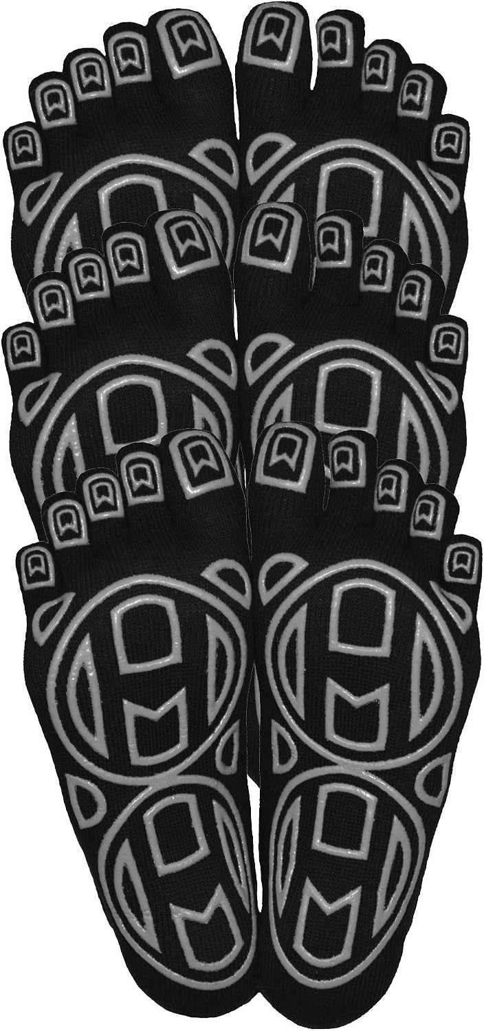 5-Toe Exercise Barefoot Feel Yoga Socks With Full Grip