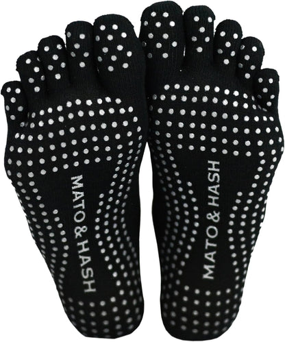 5-Toe Exercise Barefoot Feel Yoga Socks With Full Grip