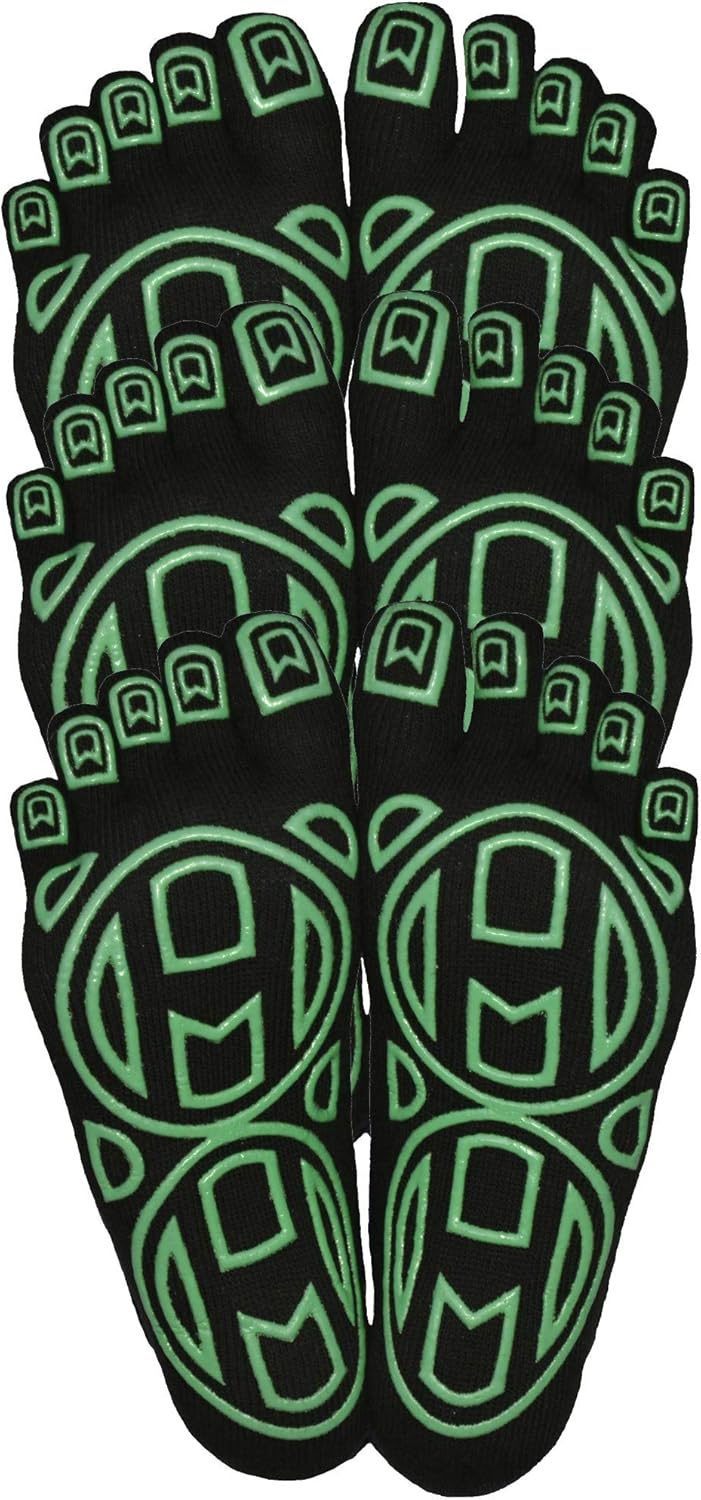 5-Toe Exercise Barefoot Feel Yoga Socks With Full Grip