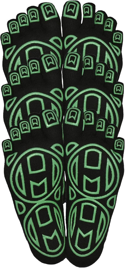 5-Toe Exercise Barefoot Feel Yoga Socks With Full Grip