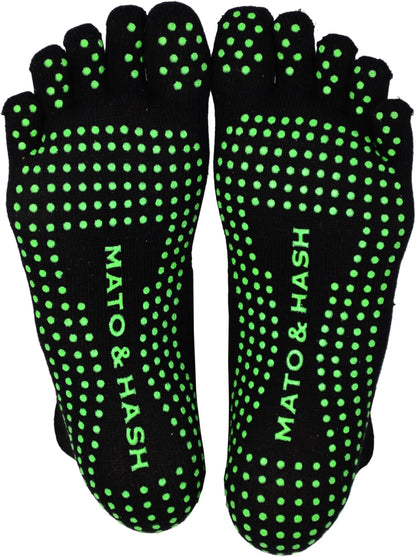 5-Toe Exercise Barefoot Feel Yoga Socks With Full Grip