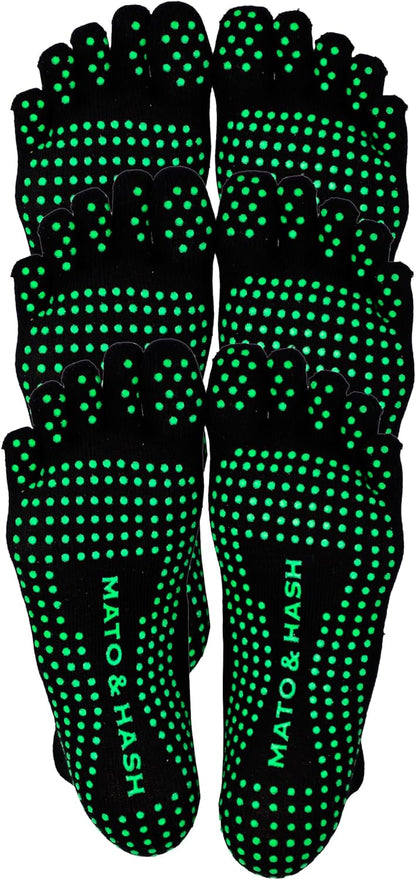 5-Toe Exercise Barefoot Feel Yoga Socks With Full Grip