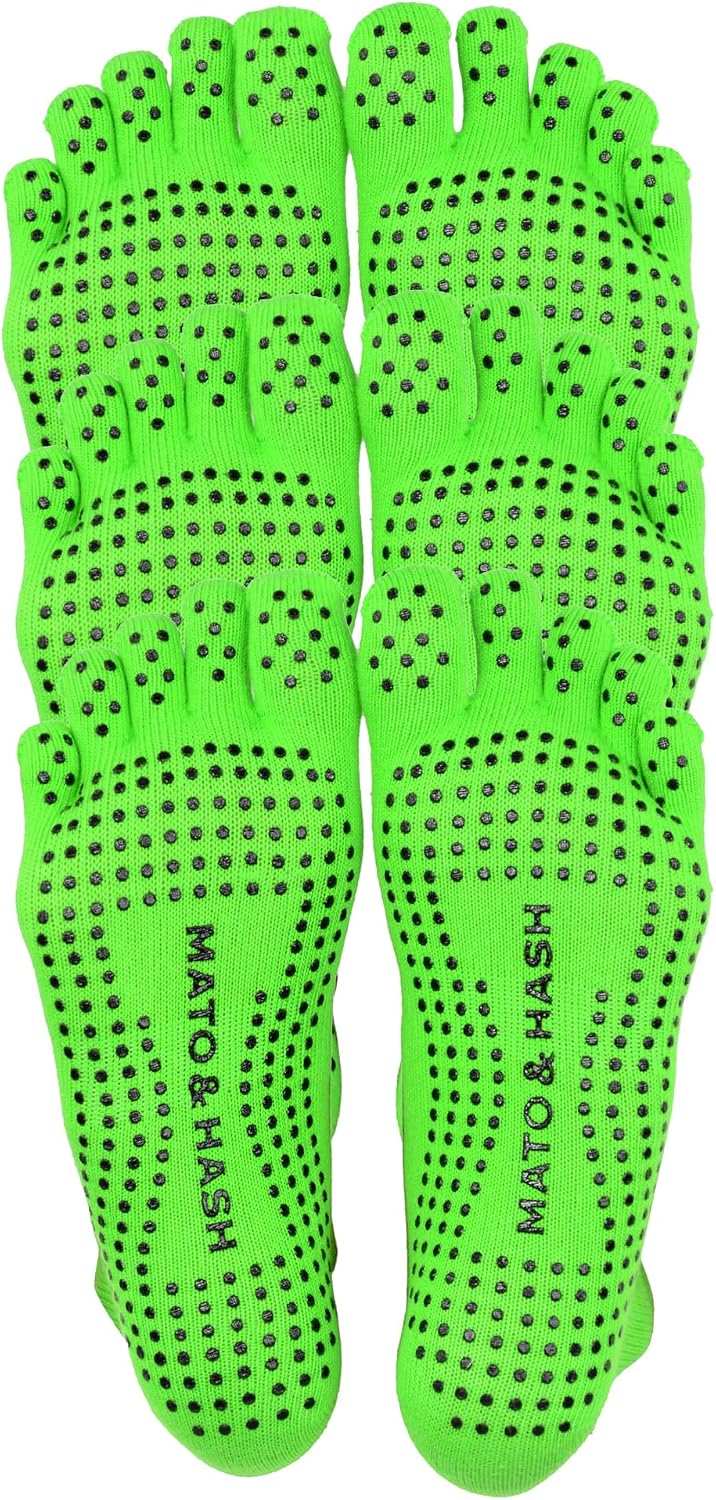 5-Toe Exercise Barefoot Feel Yoga Socks With Full Grip