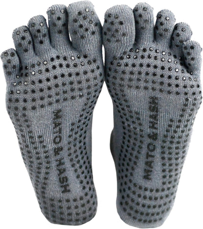 5-Toe Exercise Barefoot Feel Yoga Socks With Full Grip