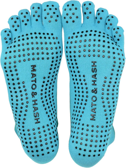 5-Toe Exercise Barefoot Feel Yoga Socks With Full Grip