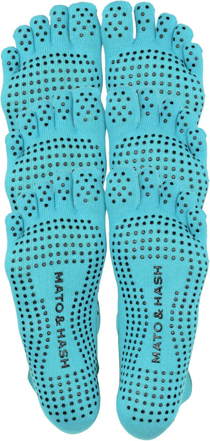 5-Toe Exercise Barefoot Feel Yoga Socks With Full Grip