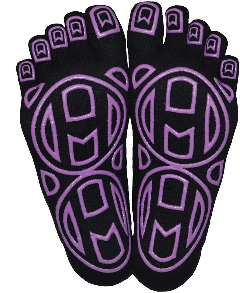 5-Toe Exercise Barefoot Feel Yoga Socks With Full Grip