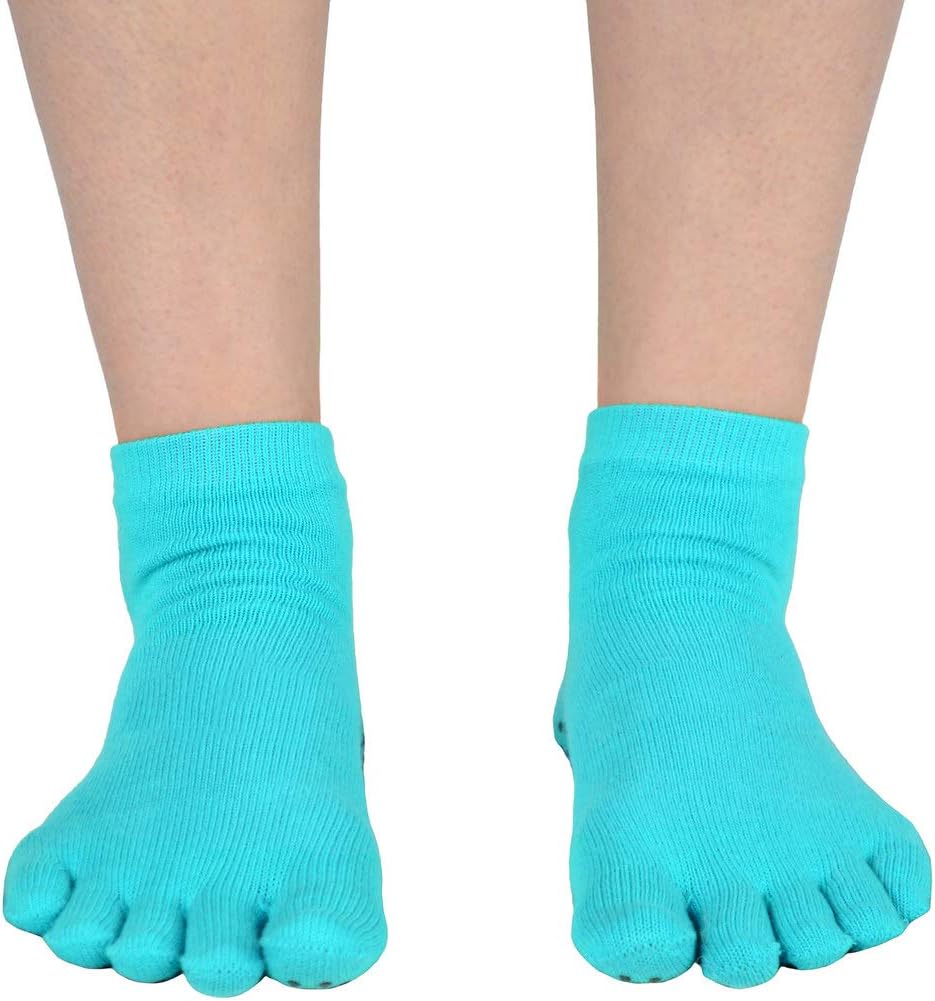 5-Toe Exercise Barefoot Feel Yoga Socks With Full Grip