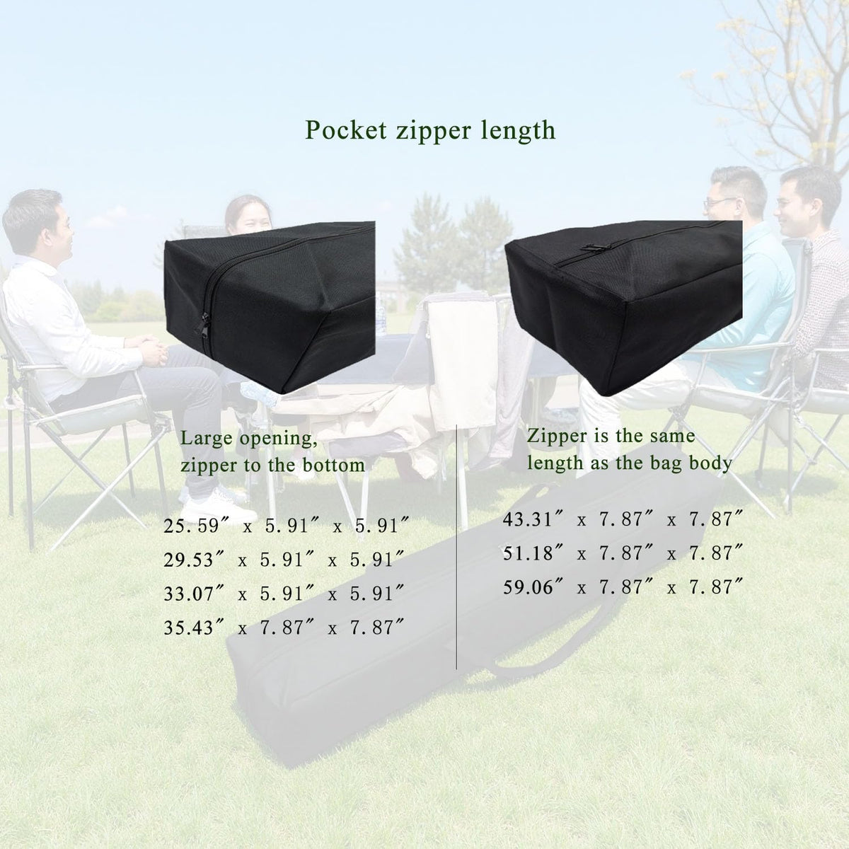 Heavy Duty Water-Resistant Duffle Organizer Bag - XL, 33"Lx5.9"Wx5.9"H