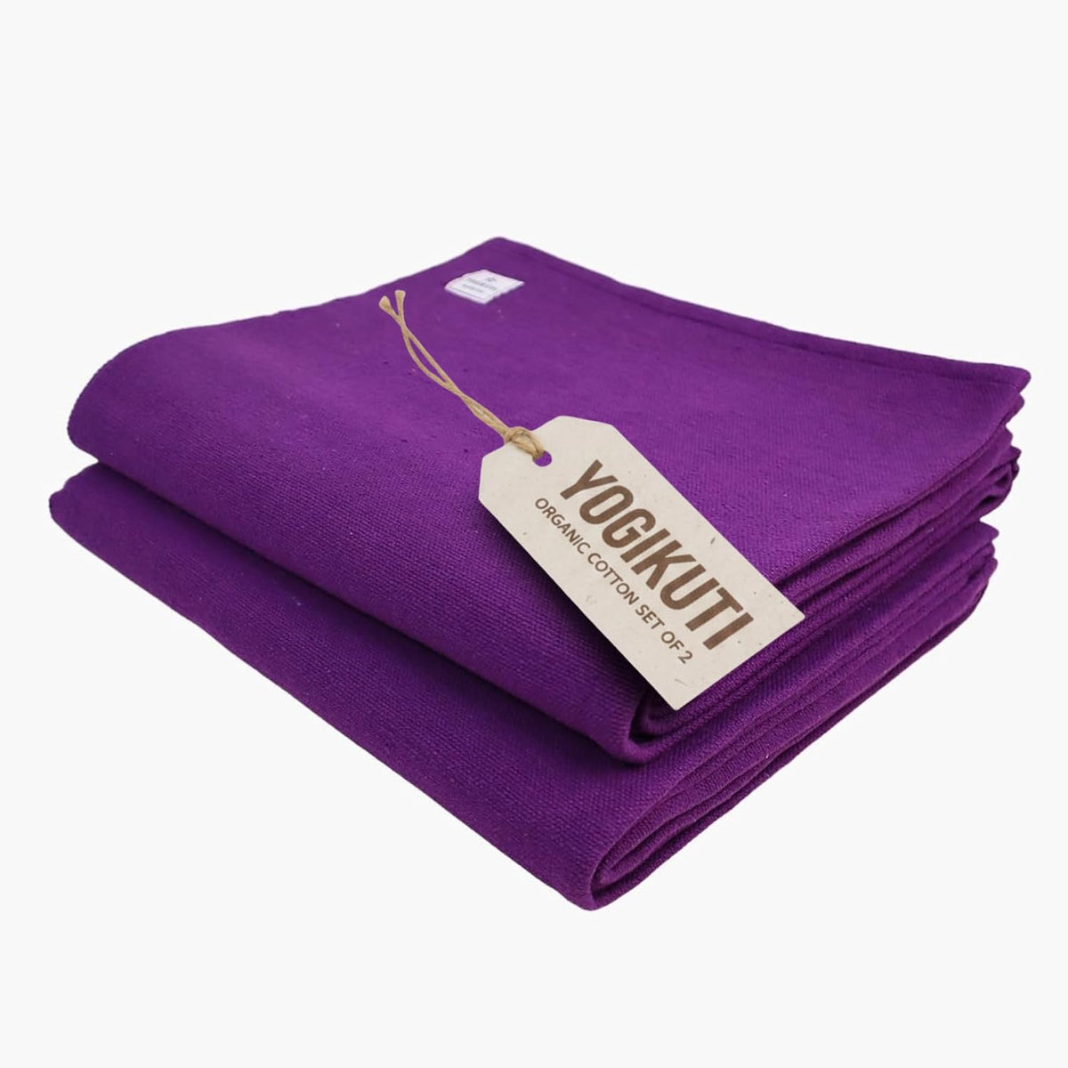 Iyengar Cotton Yoga Blanket Set of Two – Thick Handwoven Yoga Blankets for Restorative Yoga, Meditation & Pranayama – Premium Cotton Yoga Blanket for Support & Comfort in Pranayama (Orange)