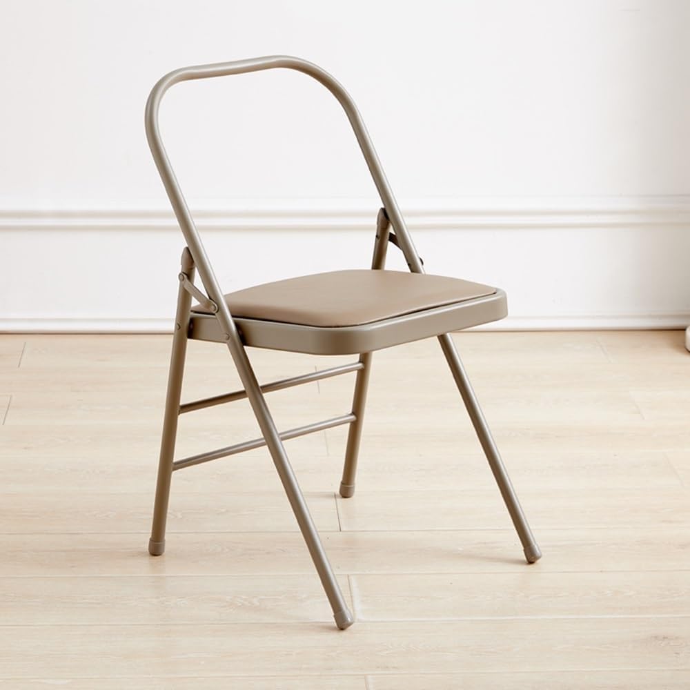 Foldable Yoga Chair with Backrest Adjustable Iyengar Support Stool Home Props Portable Training Seat for Enhanced