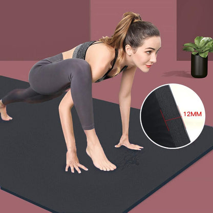 Hatha Yoga Extra Thick TPE Yoga Mat - 72"x 32" Thickness 1/2 Inch -Eco Friendly- With High Density Anti-Tear Exercise Mats For Home Gym Travel & Floor Outside