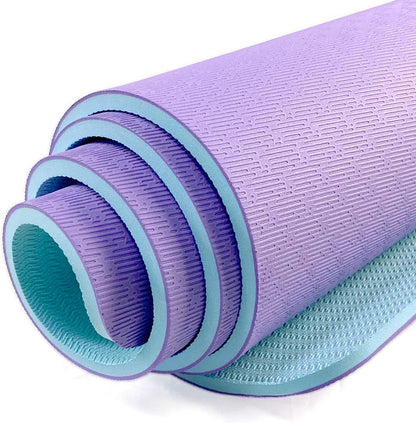 Hatha Yoga Extra Thick TPE Yoga Mat - 72"x 32" Thickness 1/2 Inch -Eco Friendly- With High Density Anti-Tear Exercise Mats For Home Gym Travel & Floor Outside