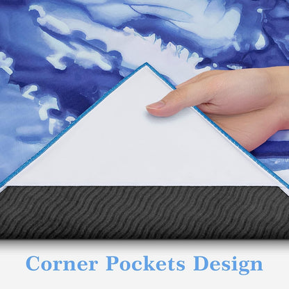 Yoga Towel Hot Yoga Towel with Corner Pockets, 74 x 26 inch, Purple