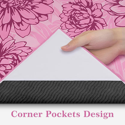 Yoga Towel Hot Yoga Towel with Corner Pockets, 74 x 26 inch, Purple