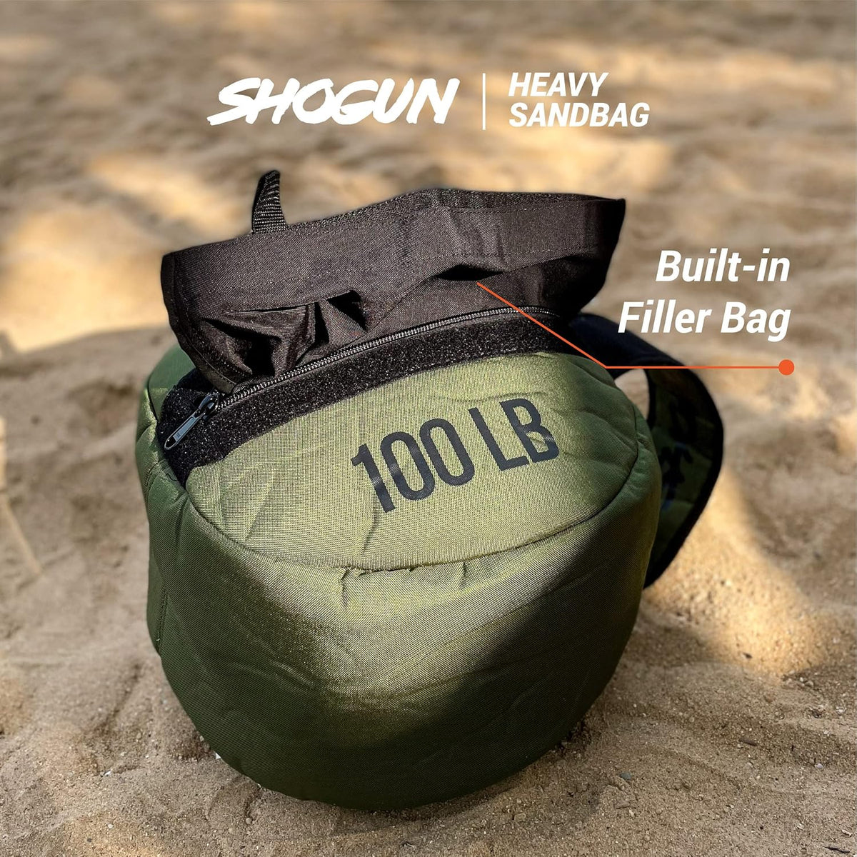 Shogun Sandbags for Working Out – Heavy Duty Workout Sandbag for Weight Training, Cross Training, Strongman, Fitness & Military Use – Adjustable Exercise Sand Bags for Full Body Training