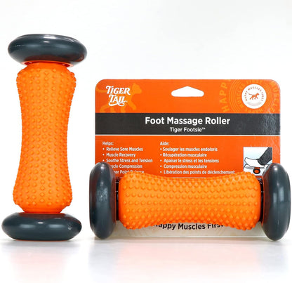 Tiger Tail Footsie Foot Massage Roller Tool, Stretch Sore Foot Muscles, Relieve Plantar Fasciitis, Increase Circulation, and Soothe Cramping