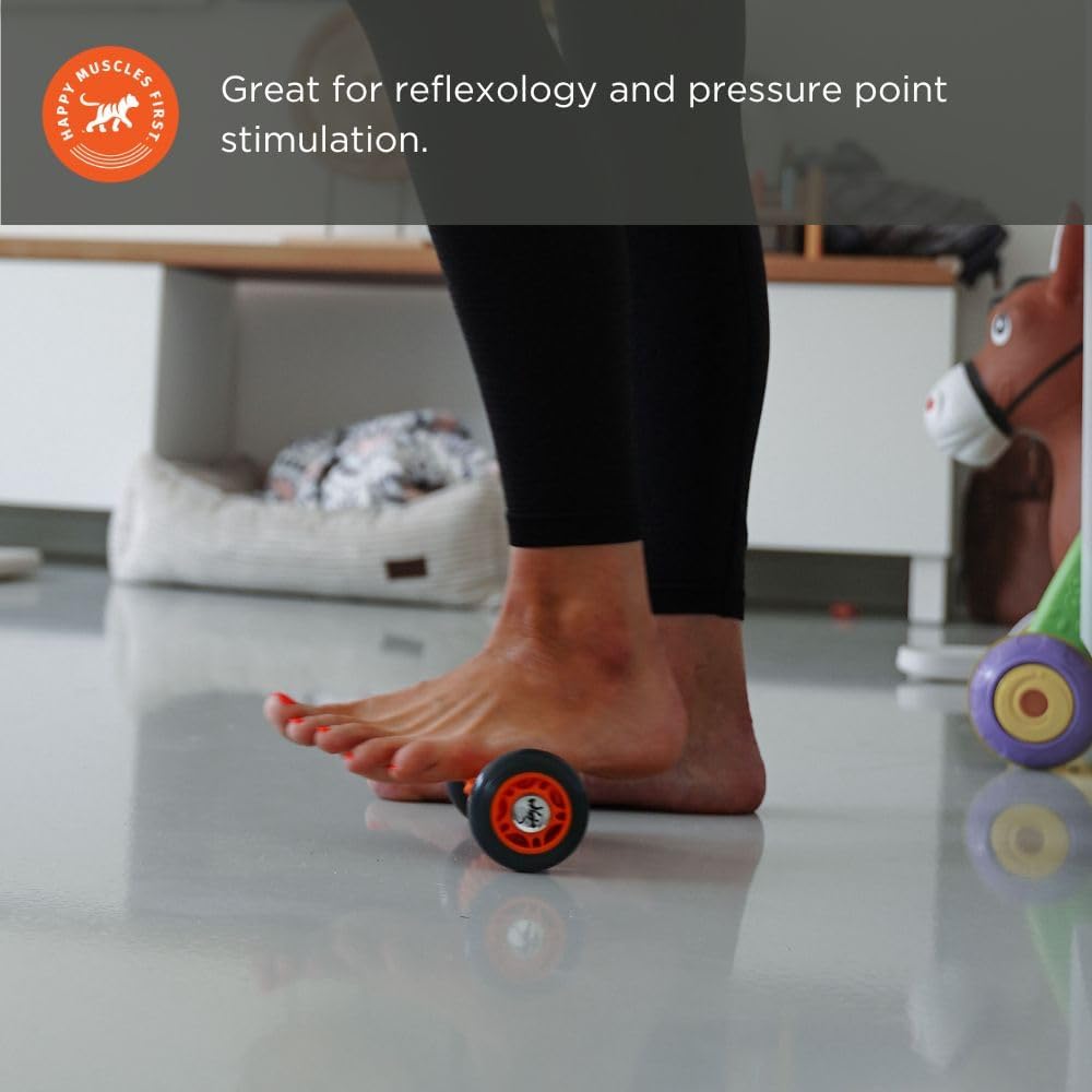 Tiger Tail Footsie Foot Massage Roller Tool, Stretch Sore Foot Muscles, Relieve Plantar Fasciitis, Increase Circulation, and Soothe Cramping