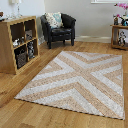 Kilim Rug 3' Round Area Rug Olive Beige White Braided Jute Carpet, Indoor Outdoor Flatweave Rug for Bedroom, Bedside, Kitchen, Beach & Terrace Yoga Mat - Colors B