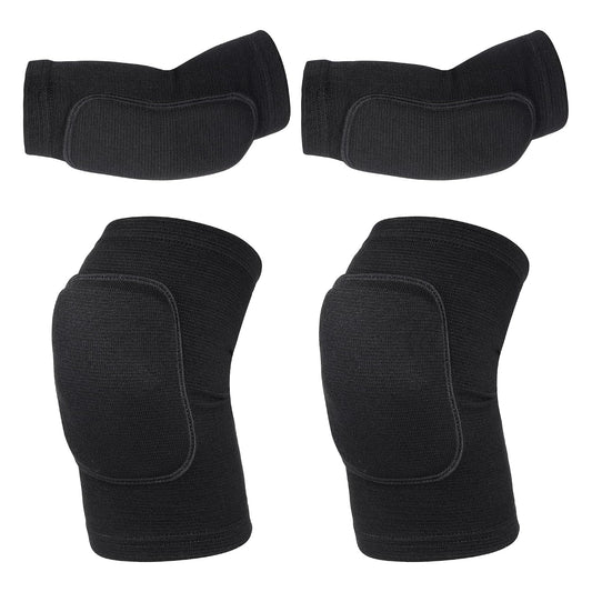 Volleyball Knee Pads and Volleyball Arm Pads Set for Kids Youth Volleyball Yoga Dance Football Basketball Running, Meduim