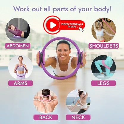 Dance Pilates Ring and Ball Set with Video Tutorials, Home Pilates Kit