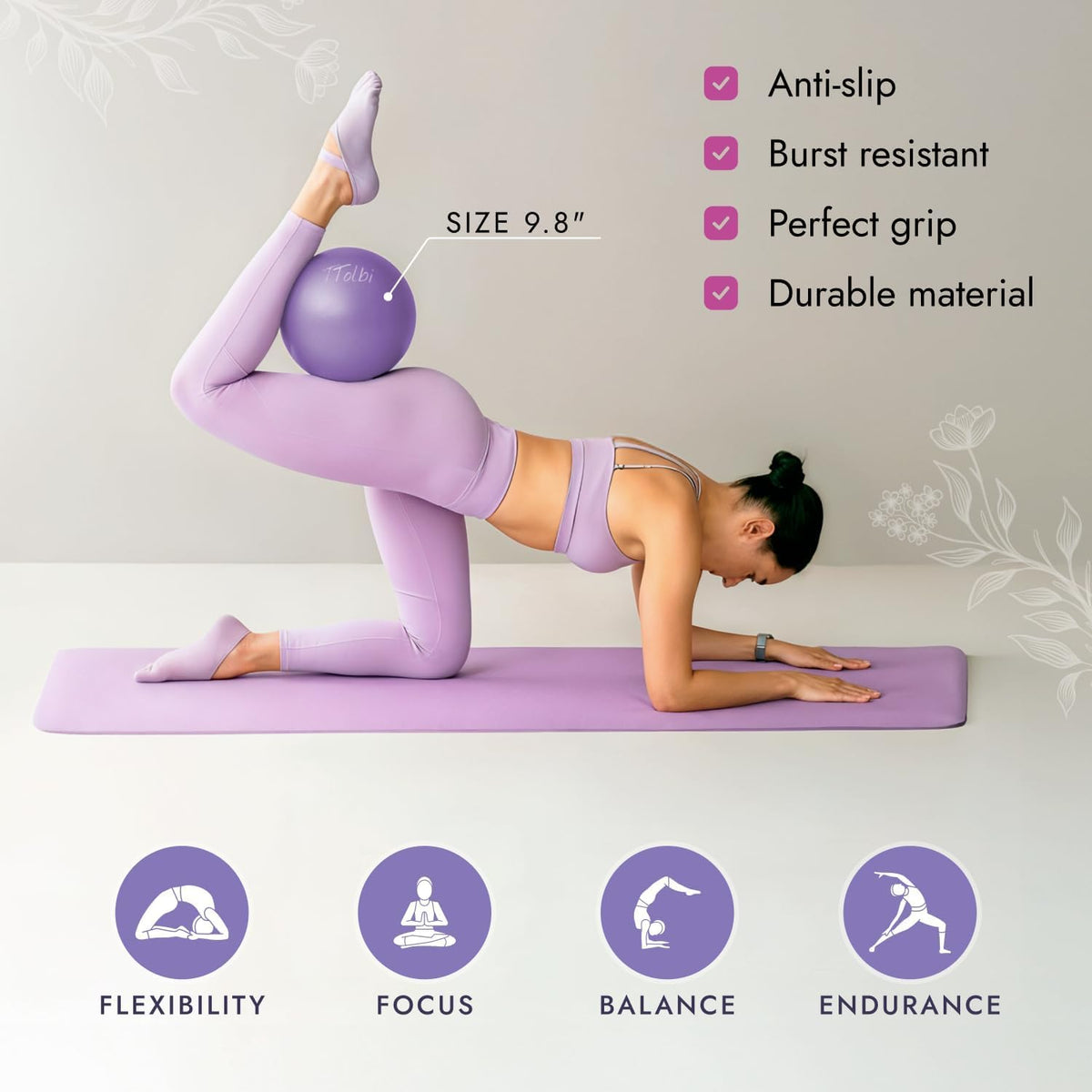 Dance Pilates Ring and Ball Set with Video Tutorials, Home Pilates Kit