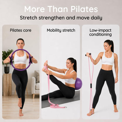 Dance Pilates Ring and Ball Set with Video Tutorials, Home Pilates Kit