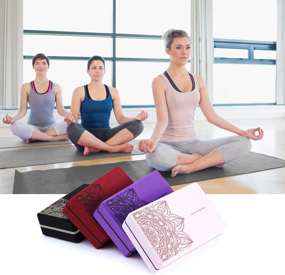 nuveti Non-Slip & High Density Yoga Block set of 2 for Pilates 9"x6"x3"