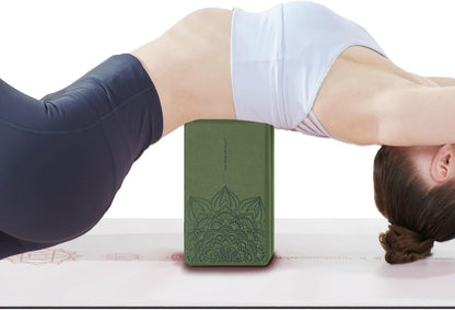 nuveti Non-Slip & High Density Yoga Block set of 2 for Pilates 9"x6"x3"