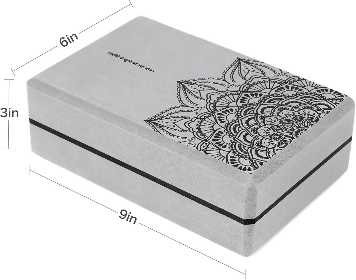 nuveti Non-Slip & High Density Yoga Block set of 2 for Pilates 9"x6"x3"