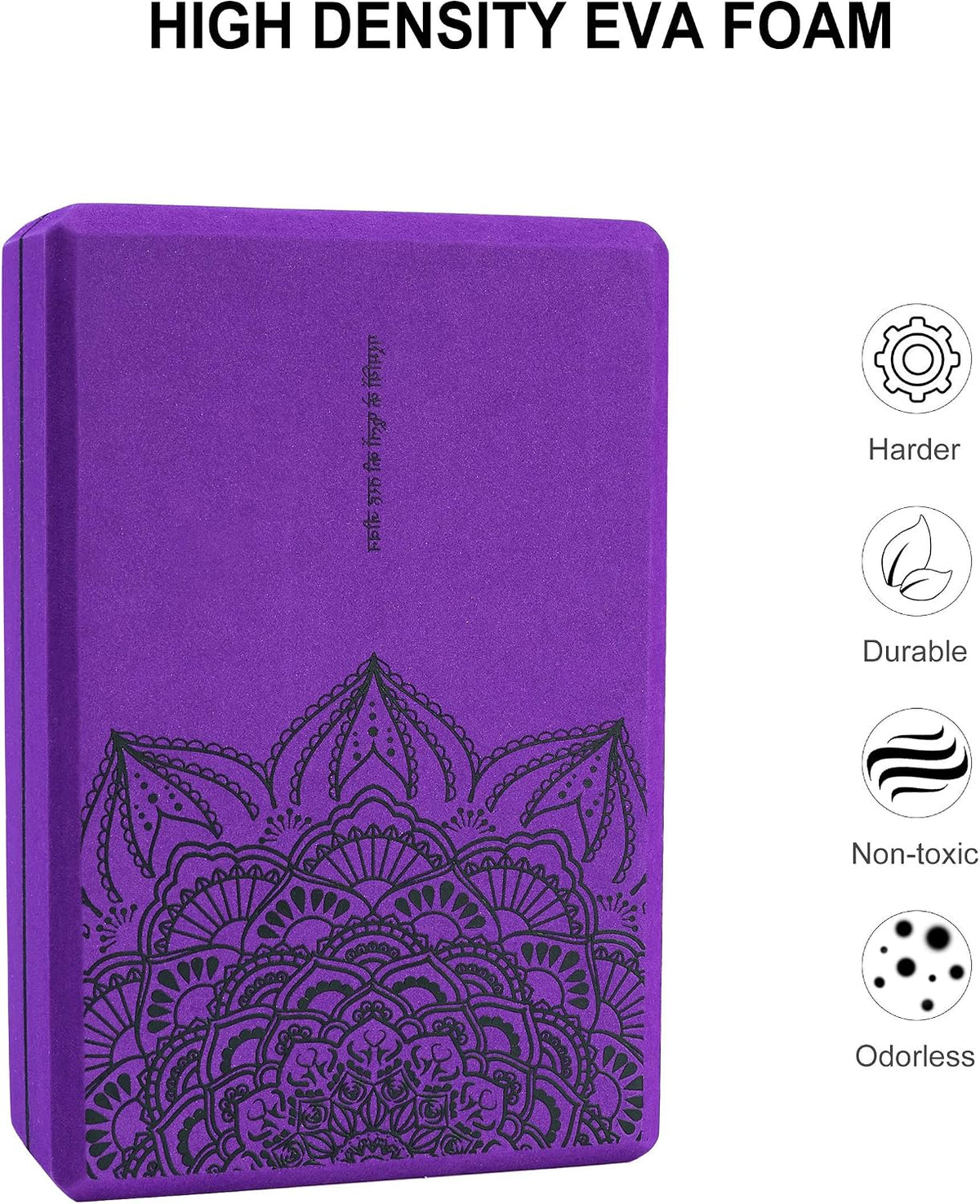 nuveti Non-Slip & High Density Yoga Block set of 2 for Pilates 9"x6"x3"