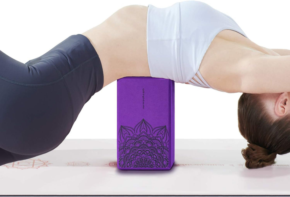 nuveti Non-Slip & High Density Yoga Block set of 2 for Pilates 9"x6"x3"