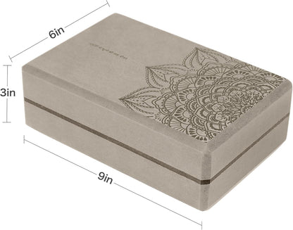 nuveti Non-Slip & High Density Yoga Block set of 2 for Pilates 9"x6"x3"