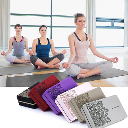 nuveti Non-Slip & High Density Yoga Block set of 2 for Pilates 9"x6"x3"