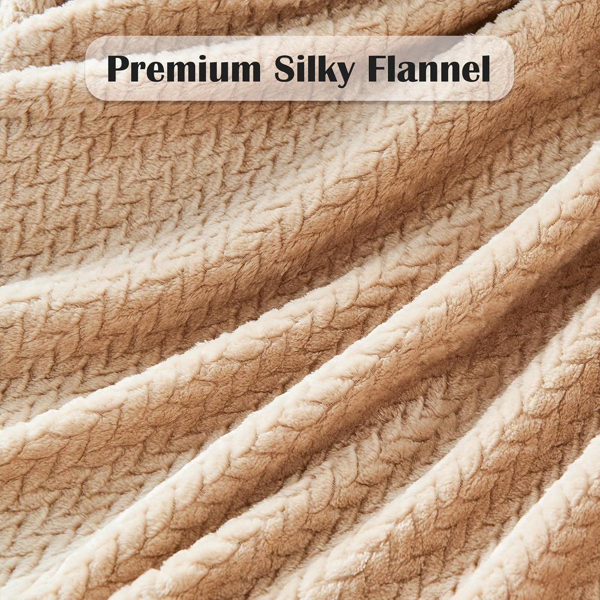 Fleece Leaves Pattern Throw Blanket, Light Purple, 50"x60" | Super Soft Throw Blanket, Lightweight Cozy Bed Sofa Blanket, Premium Silky Flannel Fleece, Travel Blanket for All Season Use - Colors A