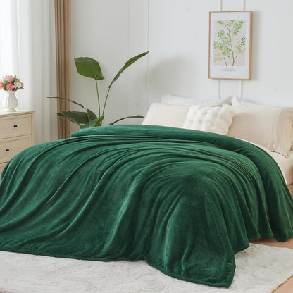 Fleece Leaves Pattern Throw Blanket, Light Purple, 50"x60" | Super Soft Throw Blanket, Lightweight Cozy Bed Sofa Blanket, Premium Silky Flannel Fleece, Travel Blanket for All Season Use - Colors A