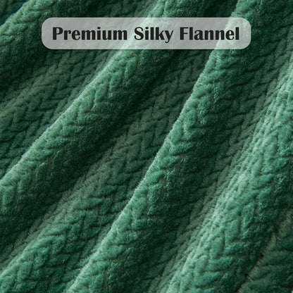 Fleece Leaves Pattern Throw Blanket, Light Purple, 50"x60" | Super Soft Throw Blanket, Lightweight Cozy Bed Sofa Blanket, Premium Silky Flannel Fleece, Travel Blanket for All Season Use - Colors A
