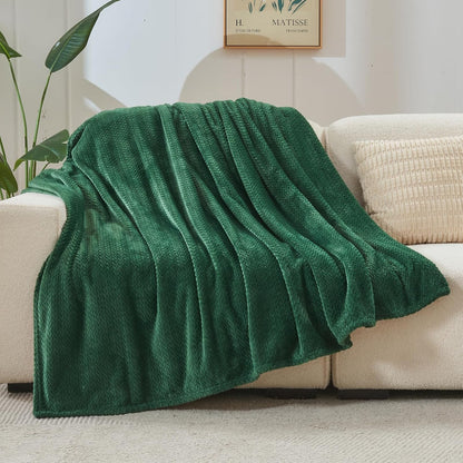 Fleece Leaves Pattern Throw Blanket, Light Purple, 50"x60" | Super Soft Throw Blanket, Lightweight Cozy Bed Sofa Blanket, Premium Silky Flannel Fleece, Travel Blanket for All Season Use - Colors A