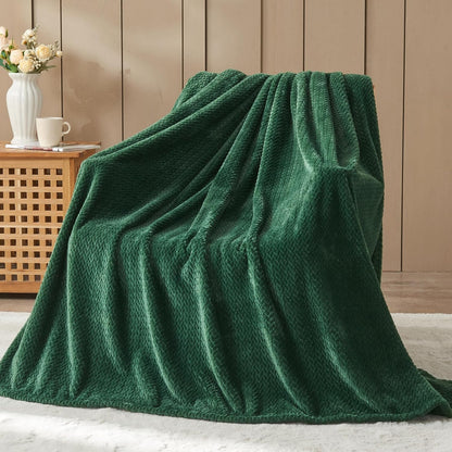 Fleece Leaves Pattern Throw Blanket, Light Purple, 50"x60" | Super Soft Throw Blanket, Lightweight Cozy Bed Sofa Blanket, Premium Silky Flannel Fleece, Travel Blanket for All Season Use - Colors A
